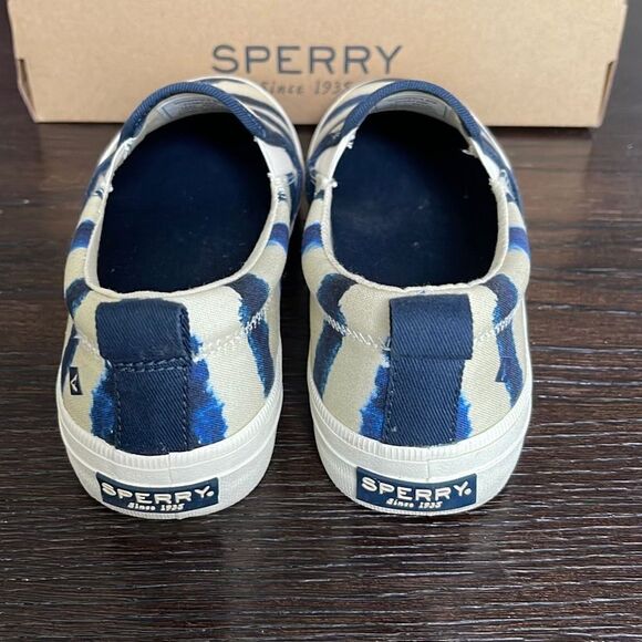 Sperry Crest Twin Gore Tie Dye Stripe Navy Slip-On Sneaker Women’s Size 6 New - Picture 4 of 7